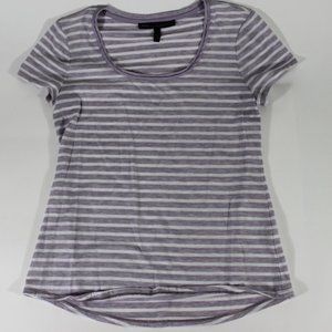 LAST CHANCE White House Black Market Striped Purple T-Shirt